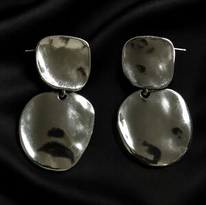 Robert Rose Silver Bold  Chunky Chic  Drop Earrings - Women's Fashion Jewelry